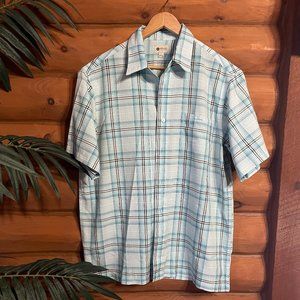 Haggar Mens button down short sleeve size Large